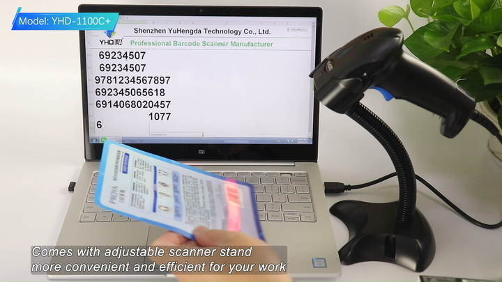 YHDAA Scan Handheld USB 1D Barcode Scanner with Stand Wired CCD Bar ...