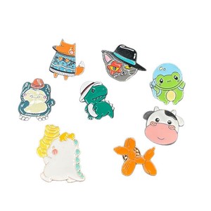Nouvelle Arrivée Broche Créative en Alliage de Zinc à Motif Animalier de Dessin Animé, Technique d'Émail Coulant, Polyvalente, <span class=keywords><strong>Dinosaure</strong></span>, Renard, Cadeau d'Affaires - Product Image 5