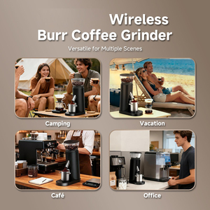 เครื่องบดกาแฟไฟฟ้าแบบชาร์จได้ รุ่น 2025 แบบกรวย 60 ระดับ ขนาดกะทัดรัด เงียบ สำหรับใช้ในบ้าน / นอกบ้าน - Product Image 6