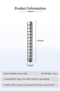 Bastoncini Filtranti per Acqua Alcalina, Alcalizzatore Portatile in Acciaio Inox, Ionizzatore, Purificatore d'Acqua Minerale a Idrogeno, Filtro a Carbone per Acqua - Product Image 5