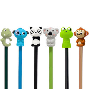 New Arrival Custom Soft Silicone Animal <b>Pencil</b> <b>Topper</b> with Non-Toxic Material for Baby Teething Relief - Product Image 2
