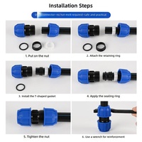 Nouvelles raccords rapides en PE haute pression épaissi pour tuyaux, gamme complète d'accessoires de connexion pour conduites d'eau 4mm 6mm