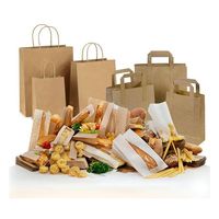 Sacs Kraft Personnalisables à Poignées Carrées pour Kebab, Impression sur Mesure pour Professionnels