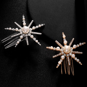 Peigne à cheveux élégant tournesol, pince à cheveux de princesse tressée pour mariée, idéal pour les fêtes - Product Image 2