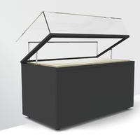 Vitrine de musée avec ouverture électrique, verre à faible reflet, bonne étanchéité et éclairage pour l'exposition et le stockage
