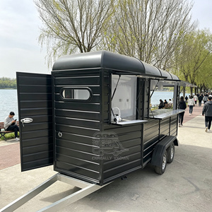 Horse <b>Box</b> Food Trailer Fully Equipped Europe Standard Mobile Catering Food Vending Cart Trailer Vintage Fast Food Truck - Product Image 4