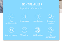 Faltbare 9D Drei schicht ige Airbag presse Tragbares Smart Euipement-Gerät Entspannen Sie das Vibrations-Augen pflege massage gerät mit Wärme musik