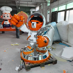 Sculpture en fibre de verre décorative à grande échelle, images d'animaux de dessin animé, processus de galvanoplastie personnalisé, résine, affichage artistique - Product Image 3