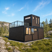 Maison conteneur préfabriquée modulaire isolée en acier, prête à l'emploi, de 20 pieds, démontable, portable, en kit, pour usage hôtelier