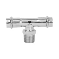 Raccord en T de plomberie à compression à filetage extérieur, résistant, en acier inoxydable 304, avec tête hexagonale