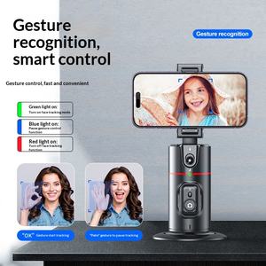 Support de téléphone portable stabilisateur Pan-Tilt P02 de bureau avec reconnaissance faciale IA, rotation à 360 degrés, en ABS, suivi automatique sans application, anti-vibration - Product Image 4