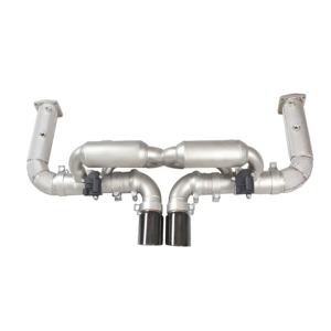 Escape CSZ de alta calidad para <span class=keywords><strong>Porsche</strong></span> 911 <span class=keywords><strong>991</strong></span>,1 <span class=keywords><strong>991</strong></span>,2 <span class=keywords><strong>Turbo</strong></span> <span class=keywords><strong>S</strong></span> Valvetronic silenciador con escudo térmico válvula Axleback Center escape - Product Image 1