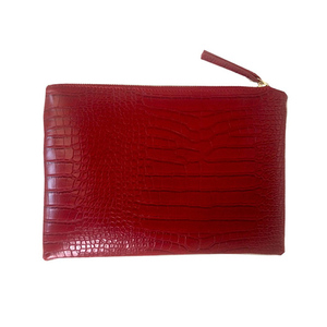 Borsa <span class=keywords><strong>Clutch</strong></span> in Pelle Sintetica Effetto Coccodrillo con Logo Personalizzato, Elegante <span class=keywords><strong>Pochette</strong></span> da Donna con Stampa Coccodrillo - Product Image 1