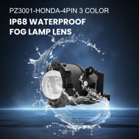 Vente en gros Nouveau projecteur de brouillard tricolore RunLai à lentille bi-LED 12V 35W étanche IP68 pour 3000K-6000K