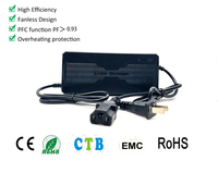 Chargeur de Batterie pour Vélo Électrique, Scooter Électrique et Moto Électrique 12V 24V 36V 48V 72V 84V 2A Personnalisé Lithium-Ion LiFePO4 NMC
