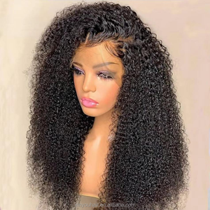 Peluca invisible Strap 360 Glueless Ready Wear Go con bordes rizados de ondas de agua de encaje HD y línea de cabello negra para mujer - Product Image 1