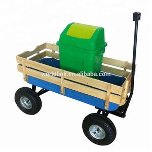 Chariot à quatre roues avec gros pied en bois, 1801T, - Product Image 3