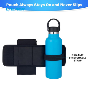 Custom logo gym fitness antiscivolo magnetico in neoprene porta porta-borraccia con tasche per telefoni - Product Image 2