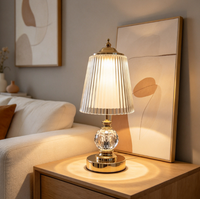 Lampe de table décorative moderne minimaliste, rechargeable par USB, LED, lumière d'ambiance de chevet, commande tactile, fer et acrylique haut de gamme