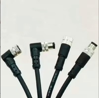 Connecteur d'Aviation DC M8 Ignifuge Étanche IP67 pour Capteur PUR Mâle-Femelle 3-8 Broches 8 Trous 100% Compatible OEM