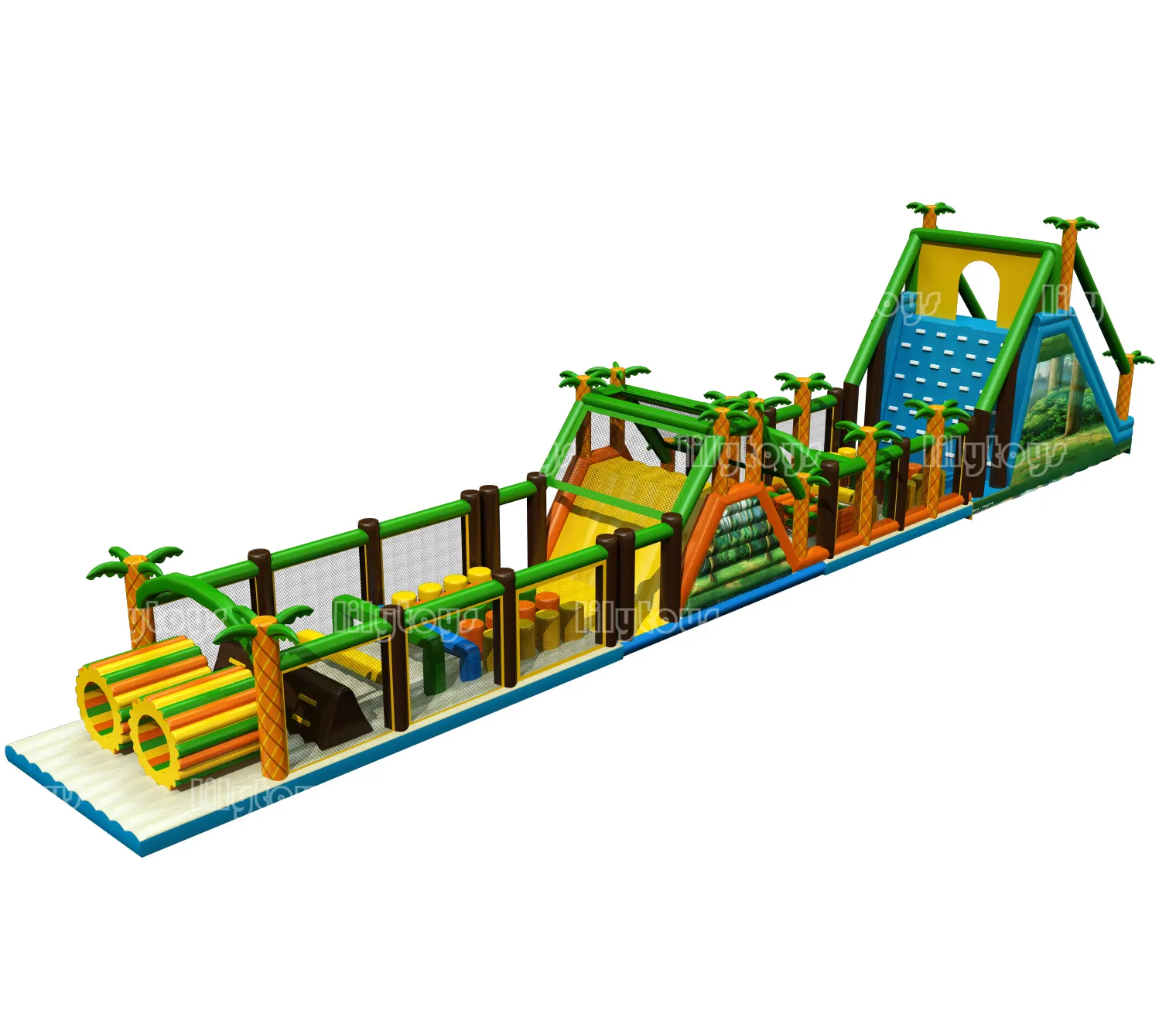 Lilytoys exciting outdoor toys games giant inflatable obstacle course for kids, inflatable obstacle for commercial use