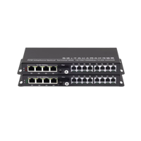 PINWEI Multiplexeur analogique téléphonique FXS/FXO 1-64 ports + 4 ports Gigabit Ethernet, convertisseur de données et de téléphonie sur fibre optique