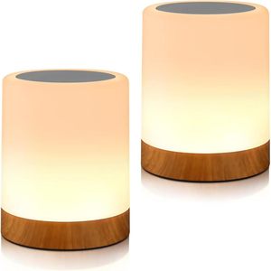 Wood Grain Remote Control Night <b>Light</b> RGB Color Changing Desktop Bedside Lamp With <b>Timer</b> And Sensor For Sleep Mood Lighting - Product Image 5