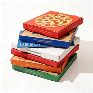 Boîtes à pizza en carton ondulé personnalisées en gros |   Emballage pour pizza de qualité alimentaire en toutes tailles - Product Image 1