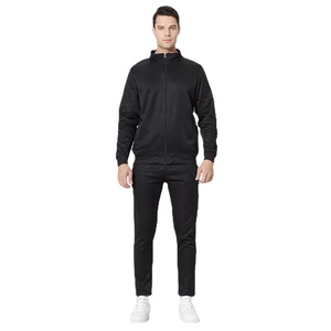 <span class=keywords><strong>Set</strong></span> di felpe con colletto rialzato autunnale con tasche <span class=keywords><strong>e</strong></span> <span class=keywords><strong>Set</strong></span> da Jogging con Zip per uomo Body Fit Casual a maniche lunghe - Product Image 1