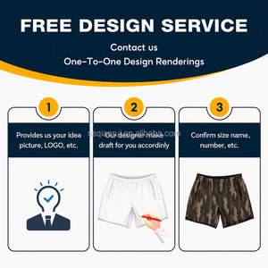 Custom Camo <strong>Shorts</strong> <strong>Men</strong> Loose Fit Desert Camouflage Drawstring Knee <strong>Length</strong> Casual Beach <strong>Shorts</strong> OEM ODM Low MOQ - Product Image 4