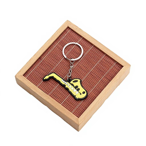 Wholesale <b>Musical</b> <b>Instruments</b> Hanging Drop Keychain pendant Guitar Ukulele Key Ring Piano Kalimba Violin Model Gift - Product Image 1