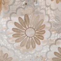 Nappes de style moderne pour la décoration de fêtes, vente en gros, nappes de mariage en dentelle brodée florale en organza ajouré