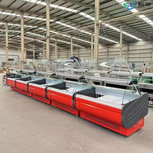 Frigorifero Espositore Grande per Supermercati e Gastronomie, Vetrina Refrigerata per Macellerie con Porta in Vetro - Product Image 1