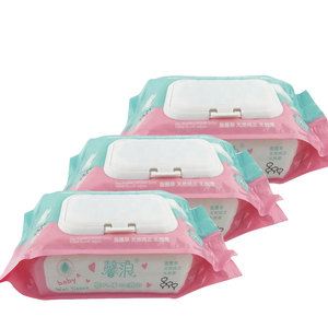 Lingettes humides pour bébé avec couvercle en plastique, parfumées, soin de la peau, lingettes nettoyantes jetables naturelles pour bébé en provenance de Chine - Product Image 4