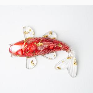 Decorazione per Giardino con Cristalli Rossi Lucidati in Resina Epossidica a Forma di Pesce <span class=keywords><strong>Koi</strong></span> per Attirare la Ricchezza - Product Image 5