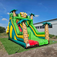 Toboggan gonflable pour enfants Jungle Animals, aire de jeux gonflable extérieure pour enfants
