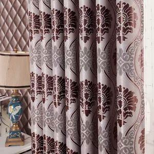 Fornitore di <span class=keywords><strong>tende</strong></span> pronte all'ingrosso tenda da palcoscenico elettrica 100% poliestere ottagonale finestra Jacquard passacavo damascato tinto in filo - Product Image 3
