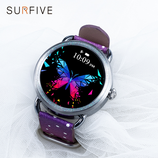 Latest 2024 Wearable Devices Round Case With Leather Strap Android Sport Smart Watch Original Waterproof Smart Watch