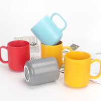 Nouvelle tasse en céramique coréenne couleur bonbon avec manche, résistante aux hautes températures, compatible micro-ondes, personnalisable avec logo gravé
