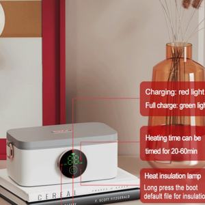 Hot Sales <b>Portable</b> Rechargeable Insulated Lunch Box Rectangle Thermal Warmer Heating <b>Heater</b> Smart <b>Home</b> Appliance Outdoor - Product Image 5