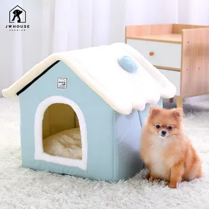 Casa de gato pequeno animal de estimação, cama de coelho caverna, cama dobrável lavável para gato, cão pequeno, porco da guiné