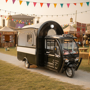 Tricycle Électrique Compact pour Vente Ambulante avec Alimentation Intégrée, Construction en Acier Inoxydable, Camionnette Portable Agile pour Bonbons, Chips et Snacks - Product Image 1