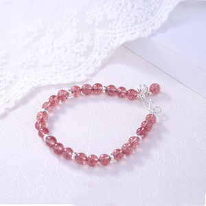 Braccialetto Yunzhi in Argento 925 con Perline a Forma di Fragola, Stile Coreano, Regalo per San Valentino, Vendita all'Ingrosso - Product Image 2