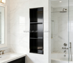 Niche de douche encastrée en acier inoxydable pour salle de bain, personnalisable, vente en gros pour projets - Product Image 1