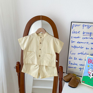 Completo Estivo per Bambini e Bambine, Camicia a Quadri in Cotone con Pantaloncini, Set Due Pezzi, Abbigliamento per Bambini 1-<span class=keywords><strong>3</strong></span> <span class=keywords><strong>Anni</strong></span> - Product Image 6