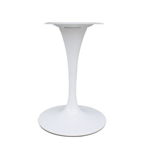 قاعدة قهوة لتناول الطعام على الطراز الأوروبي باللون الأبيض/أرجل مستديرة من التوليب للمطعم باللون الأسود مصنوعة من المعدن والحديد - Product Image 3