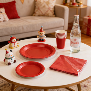 DAMAI - Vajilla de Papel de Color Sólido para Fiestas, Juego de Vajilla Desechable de Color Liso, Platos de 7 y 9 Pulgadas, Vasos de Papel, Servilletas - Product Image 6