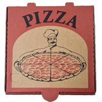 Boîte à pizza en papier kraft avec logo personnalisé, boîte d'emballage pour pizza en carton ondulé pour la livraison de restaurants