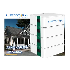 LETOPA Stackable Lithium Battery 48V Solar Energy 100Ah 200Ah 400Ah Lifepo4 Pack 5kwh 10kwh 15kwh 20kwh energy storage system