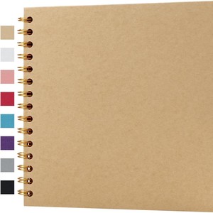 <span class=keywords><strong>Album</strong></span> <span class=keywords><strong>photo</strong></span> à couverture rigide en papier kraft de 8 pouces, reliure spirale, DIY, <span class=keywords><strong>vierge</strong></span>, pour découpe et collage, livre de cartes commémoratif fait main - Product Image 1